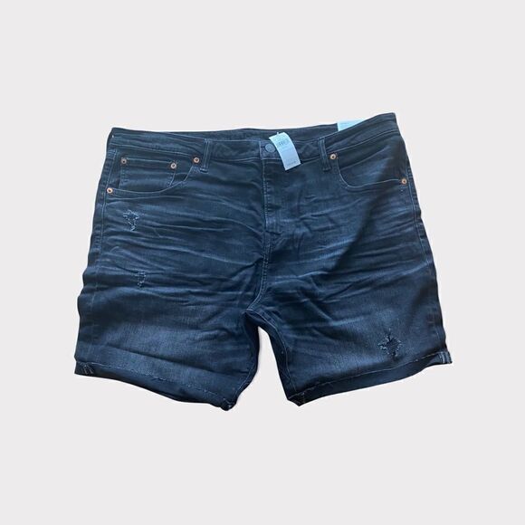 AE American Eagle AE Black Denim Shorts Sz 42 NWT - Picture 1 of 4